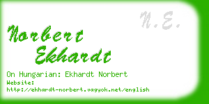 norbert ekhardt business card